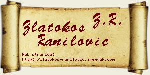 Zlatokos Ranilović vizit kartica